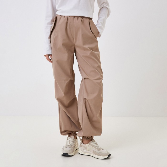 Брюки женские карго MIST, бежевые, размер 42-44 (S)