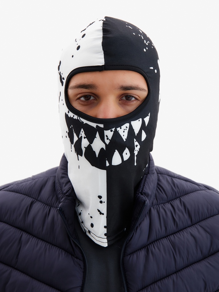 Маска-балаклава Black and White, размер универсальный, чёрная